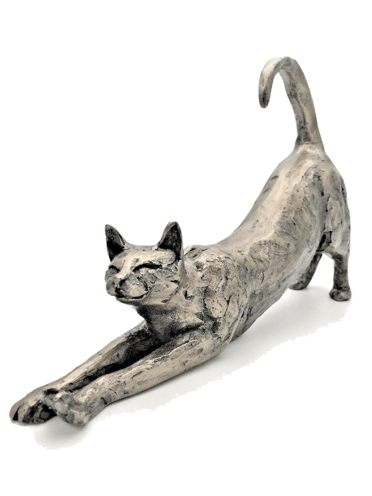 Frith - James Stretching Cat Sculpture By Paul Jenkins