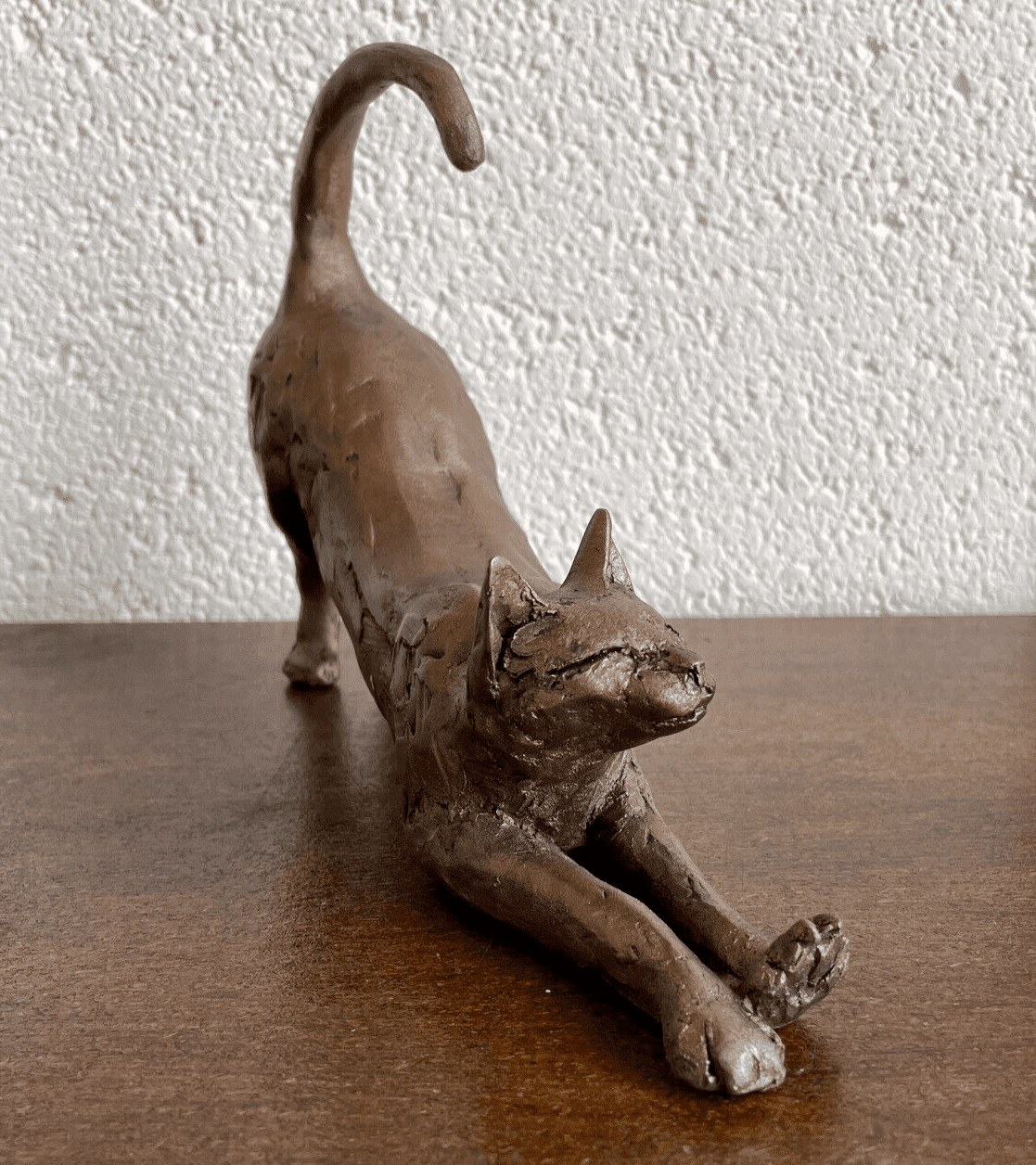 Frith - James Stretching Cat Sculpture By Paul Jenkins