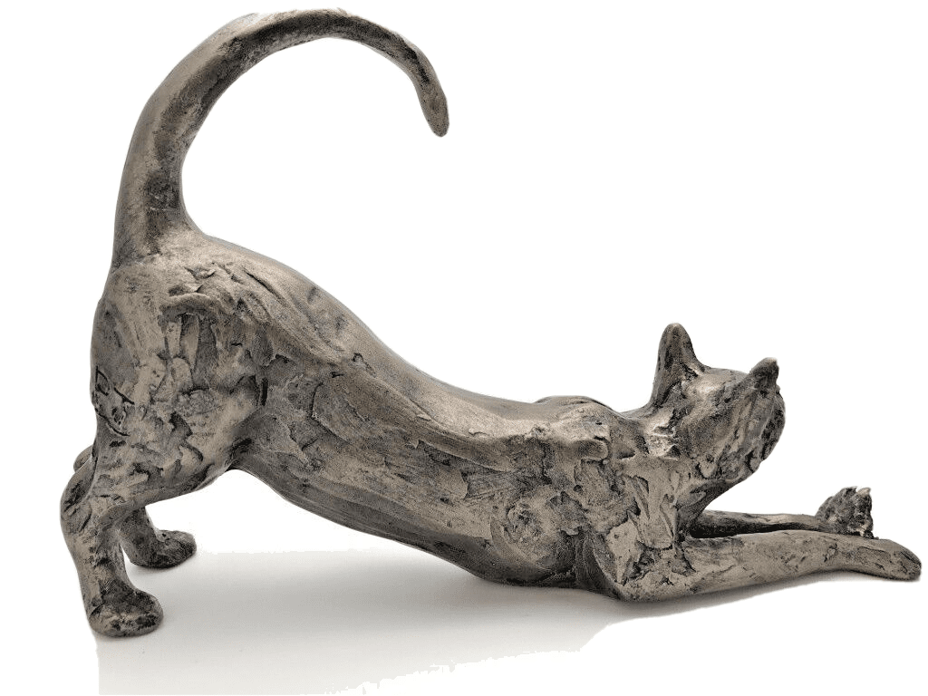 Frith - James Stretching Cat Sculpture By Paul Jenkins