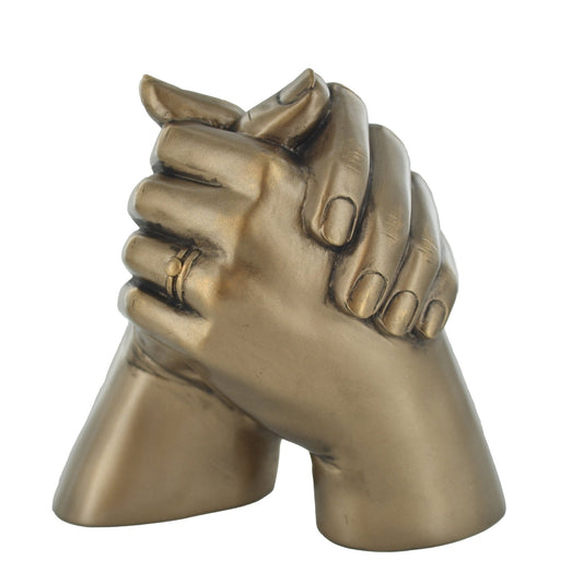 Marriage Holding Hands Cold Cast Bronze Sculpture