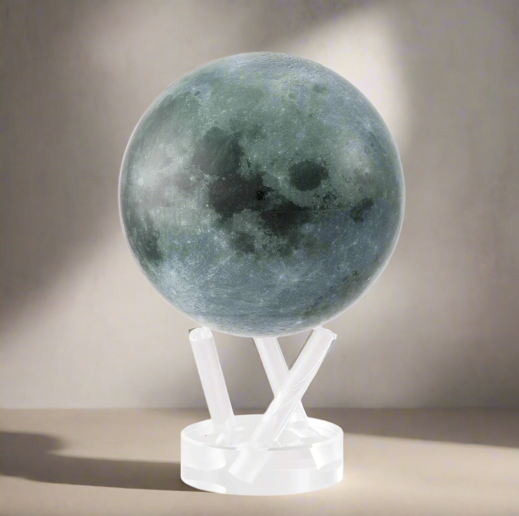 MOVA Moon 4.5'' Globe Solar Powered Rotating Planet Globe On Acrylic Stand - Present Days