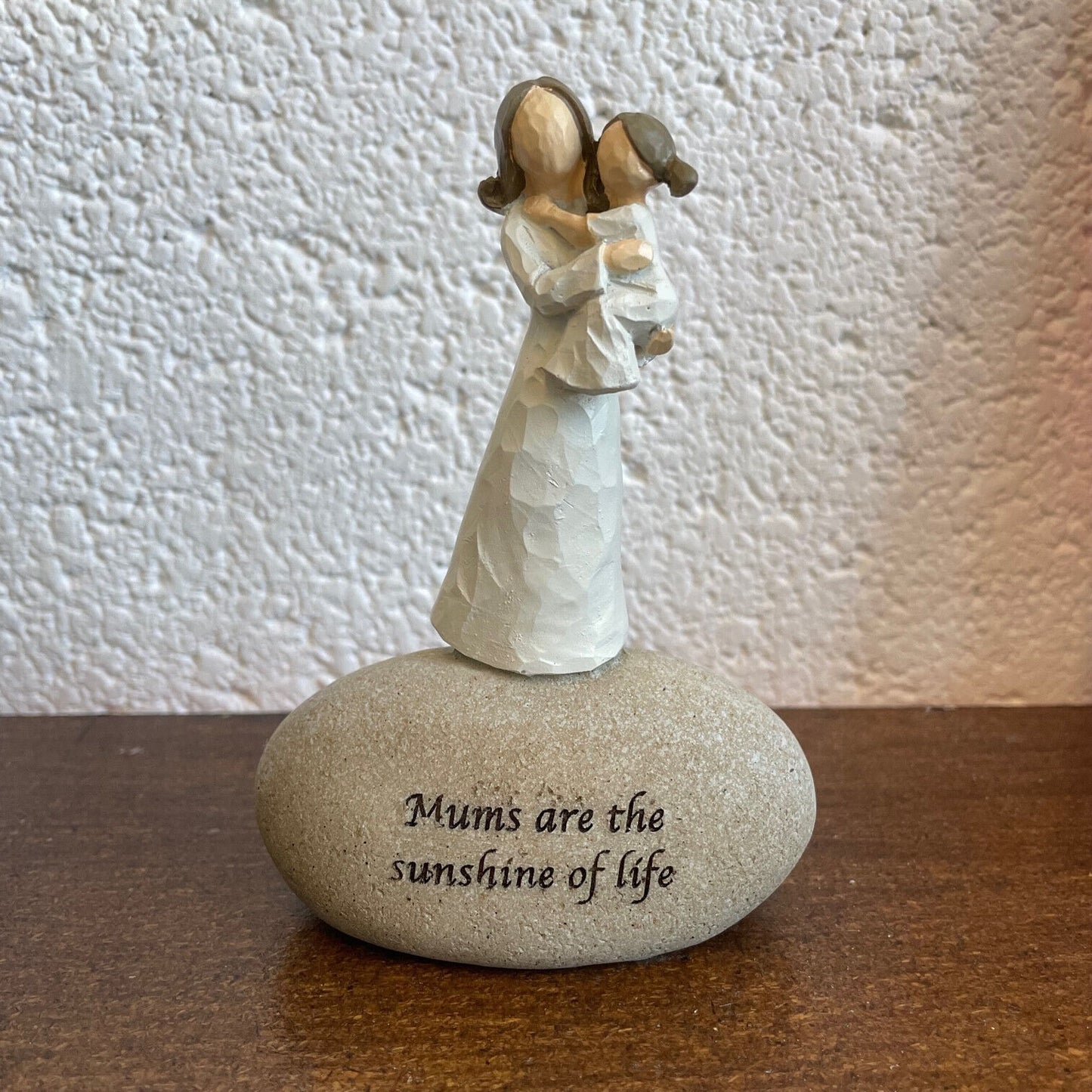 Mums Are The Sunshine Of Life Sentiment Pebble Figurine - Present Days