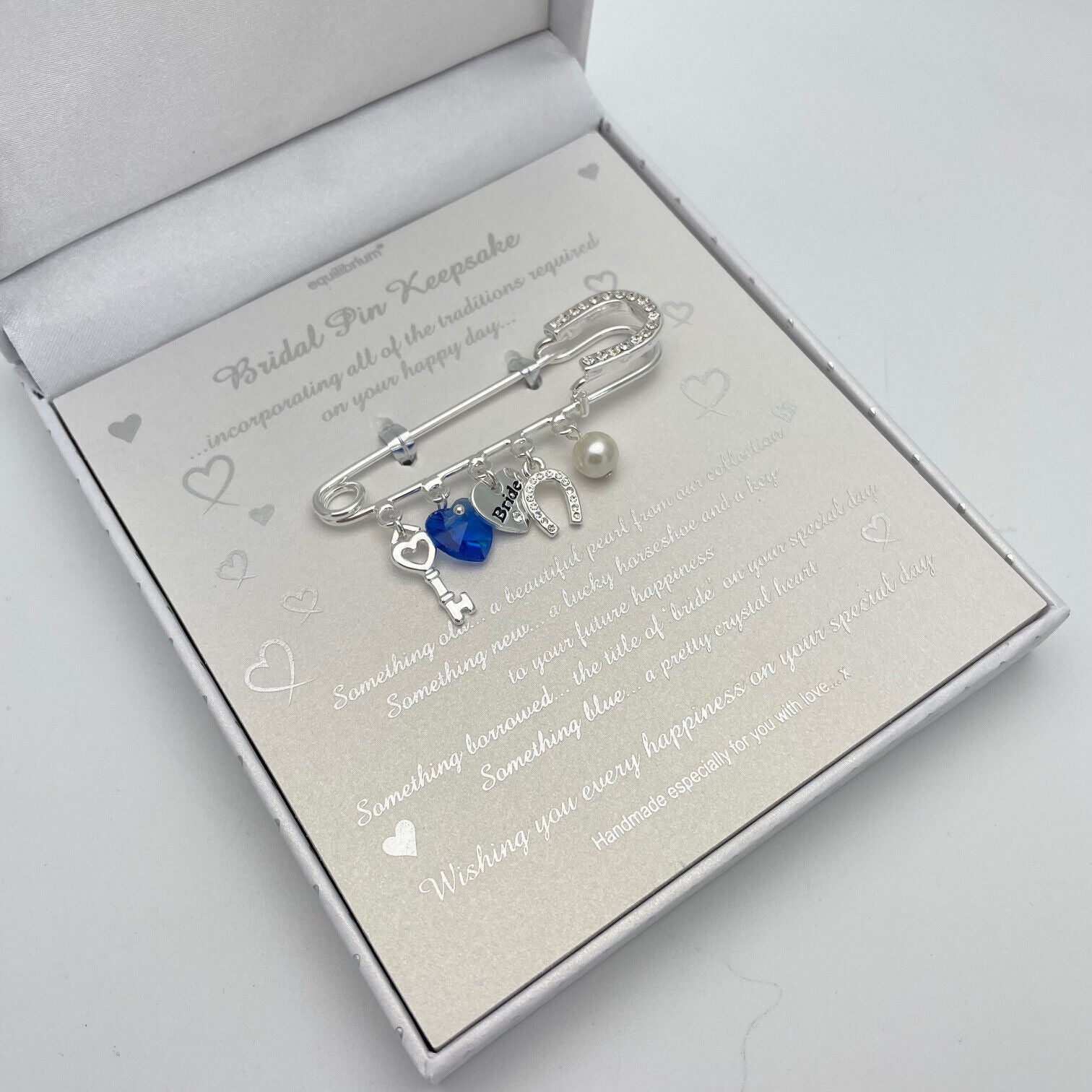 Wedding Pin Something Old, New, Borrowed, Blue By Equilibrium