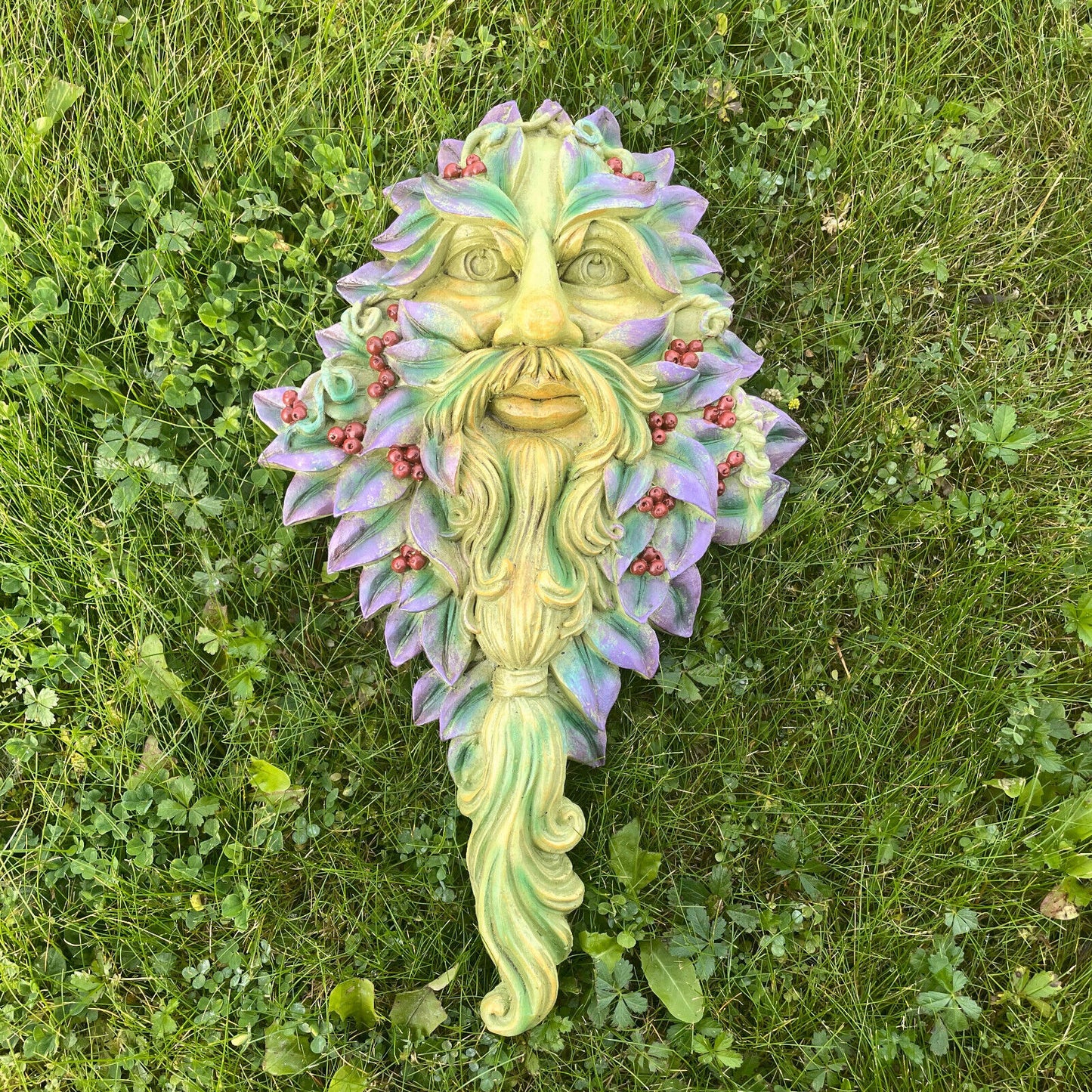 Winters Watch, Green Man Wall Plaque Tree Spirits Wiccan Pagan