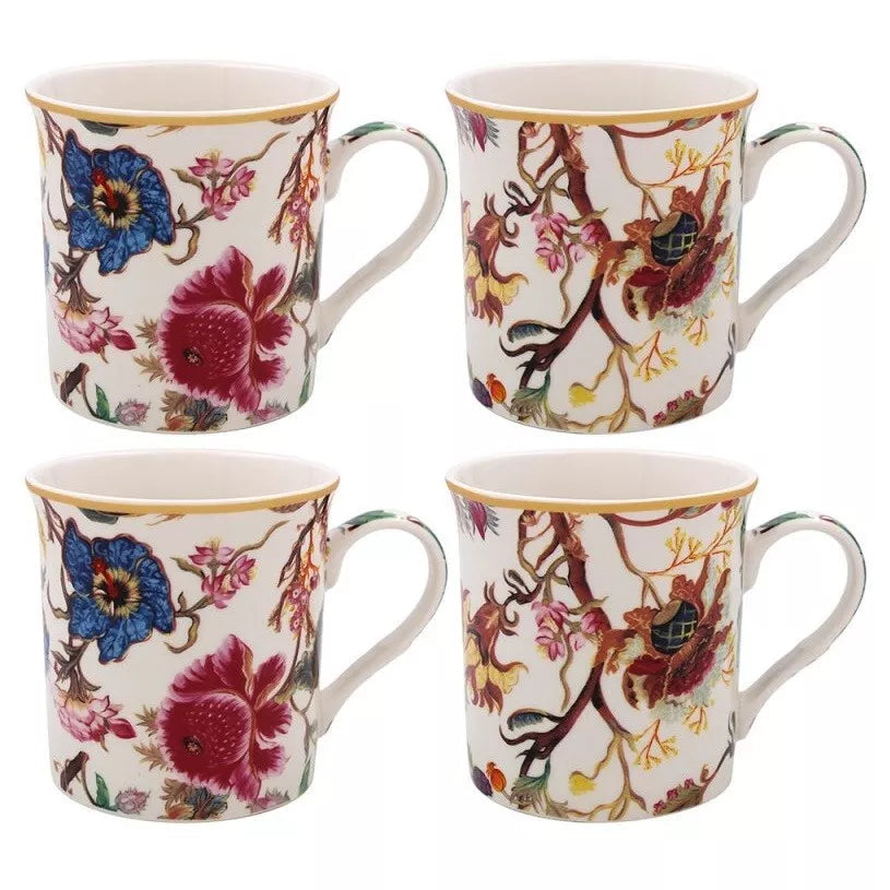 Anthina Mug Set Of 4 William Morris Fine China Coffee Tea Mugs Come Boxed