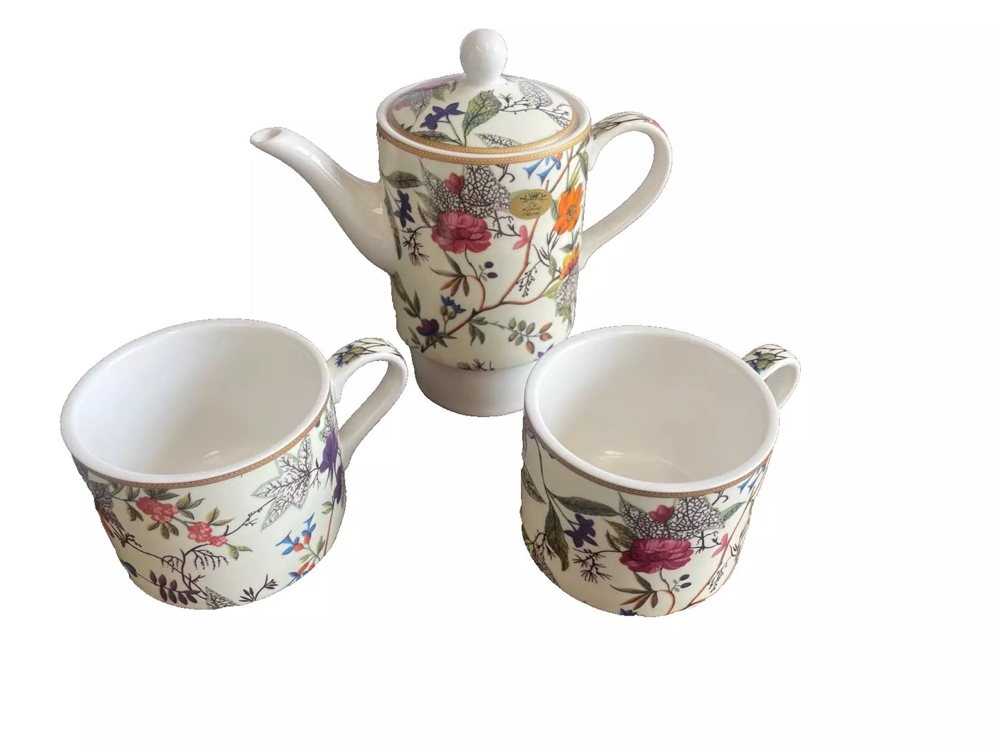 William Killburn China Tea for 2 Set Floral Pattern Gift Idea