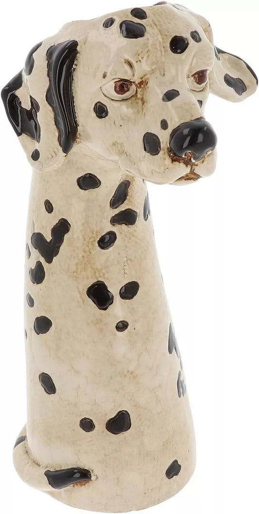 Dalmatian Ceramic Vase Village Pottery Top Dog Hand Finished Vase