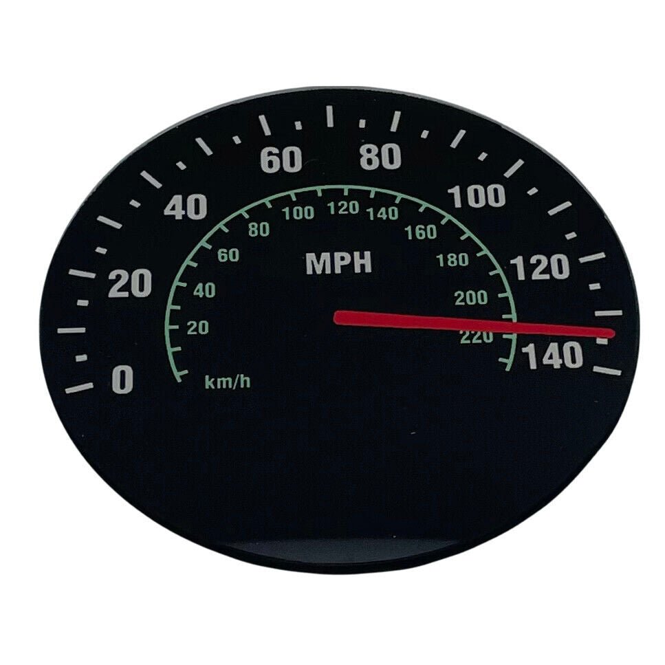 Speedometer Glass Drink Coasters Set of 6