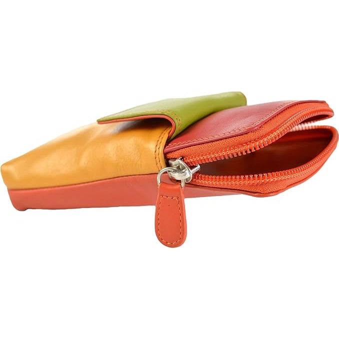 Leather Glasses Case With Zip Top By Golunski - Spice Multi-coloured - Present Days