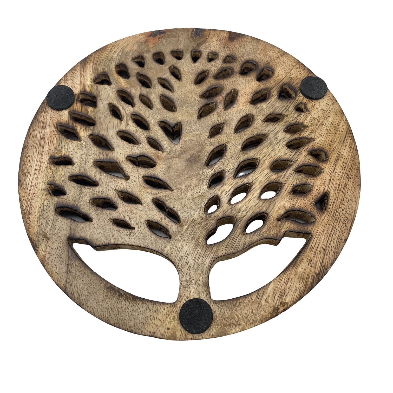 Mango Wood Tree of Life Trivet Fair Trade Product