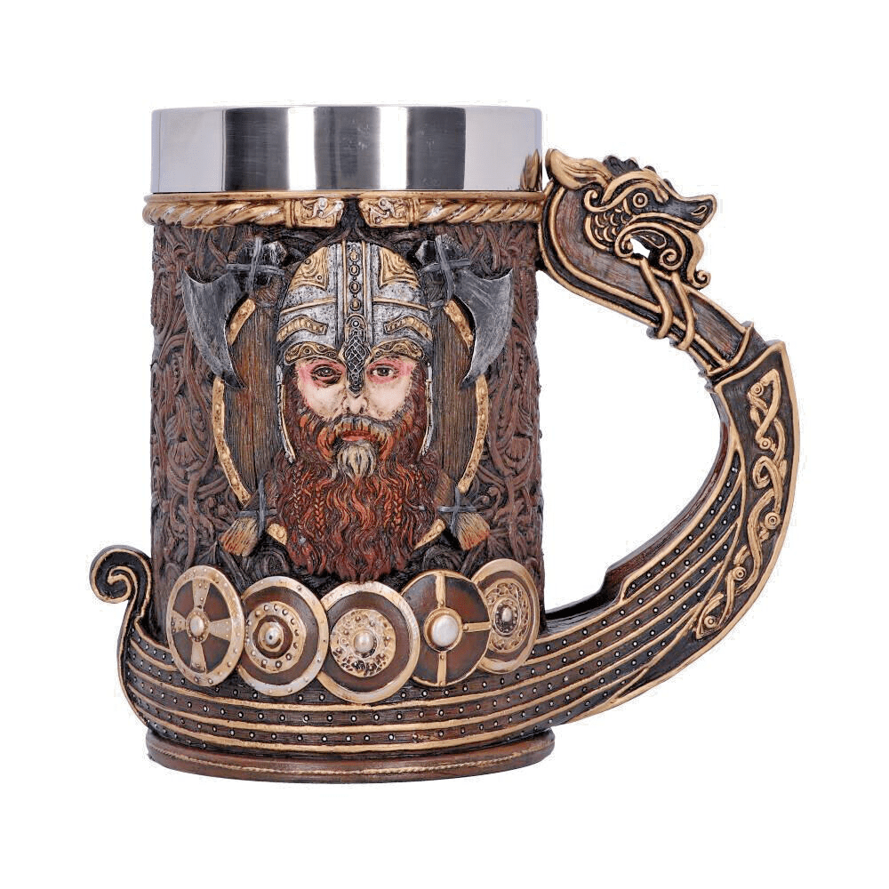 Viking Dragon Longship Tankard Drakkar With Stainless Steel Insert Nemesis Now