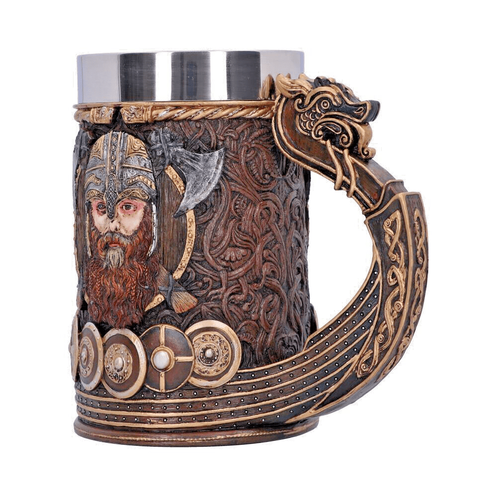 Viking Dragon Longship Tankard Drakkar With Stainless Steel Insert Nemesis Now