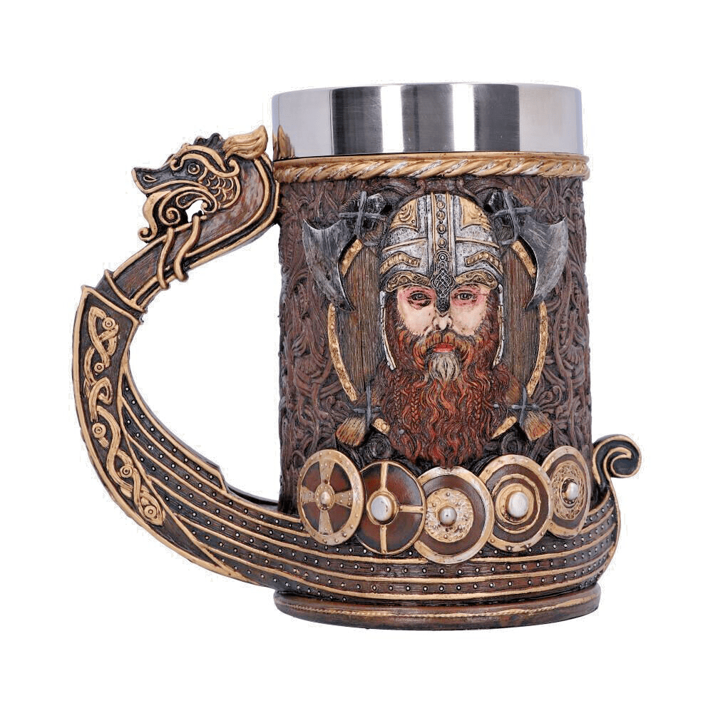 Viking Dragon Longship Tankard Drakkar With Stainless Steel Insert Nemesis Now