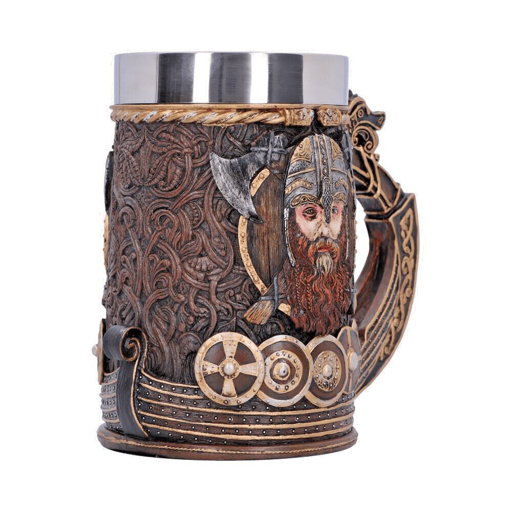 Viking Dragon Longship Tankard Drakkar With Stainless Steel Insert Nemesis Now