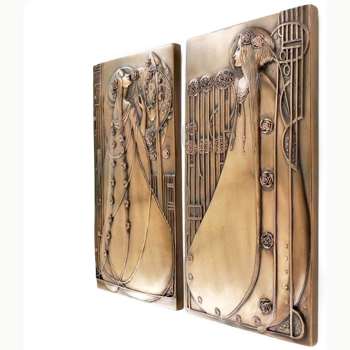Charles Rennie Mackintosh Style Pair Of Wall Plaques - Present Days