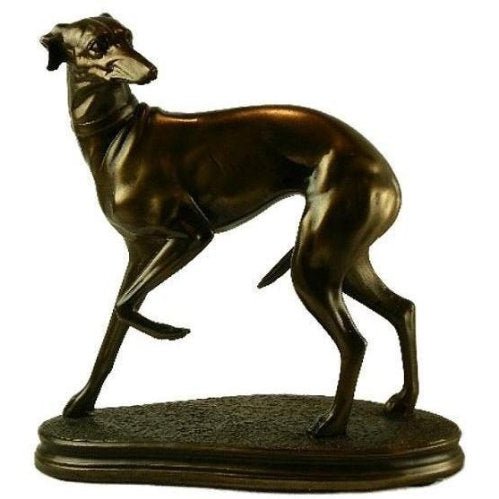 Standing Whippet Figure Cold Cast Bronze By Beauchamp Bronze
