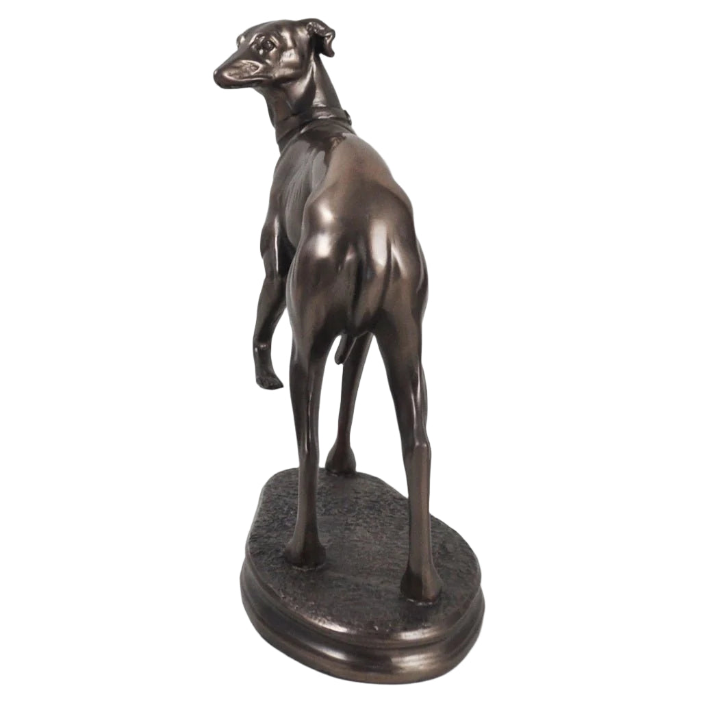 Standing Whippet Figure Cold Cast Bronze By Beauchamp Bronze