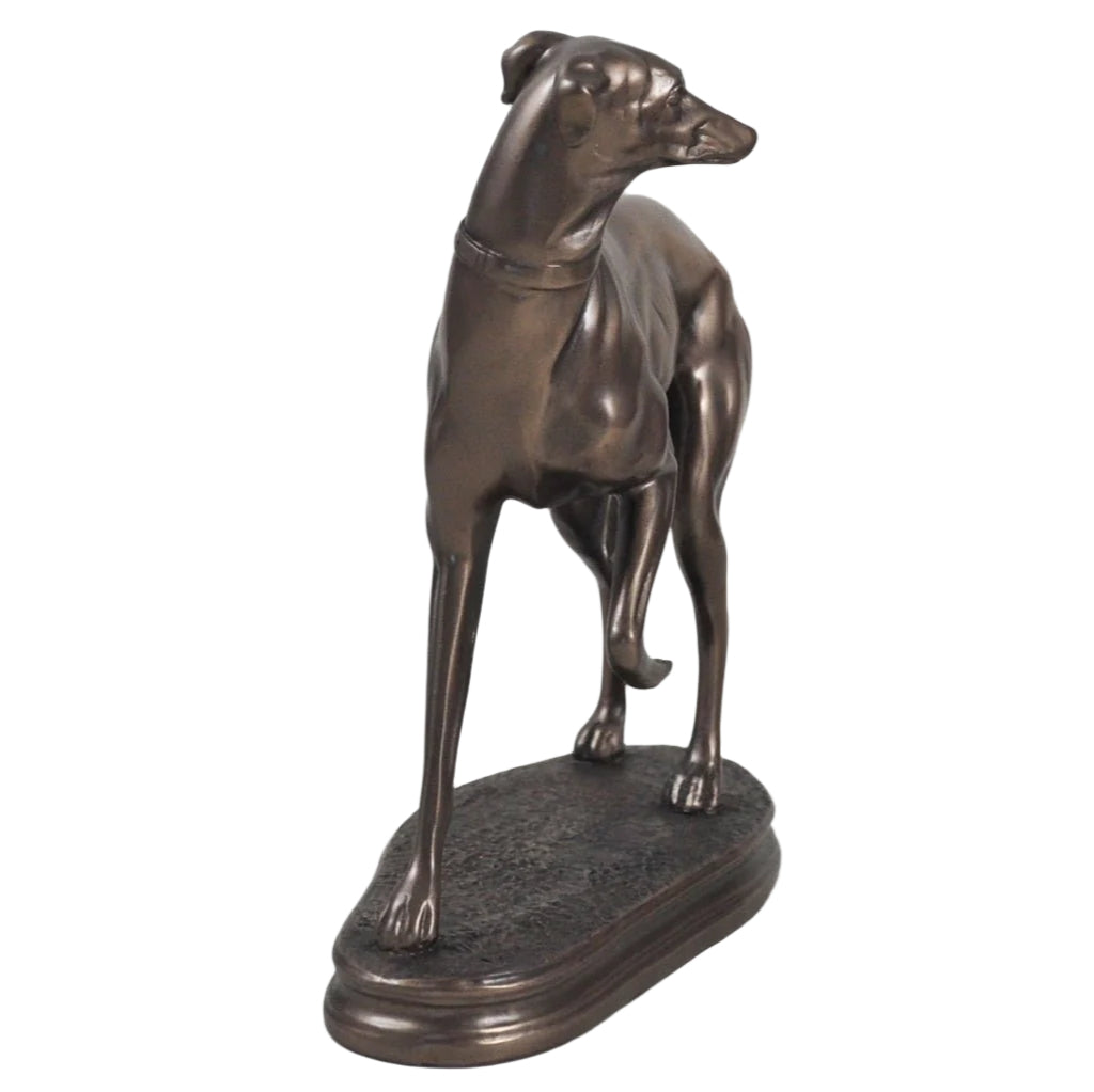 Standing Whippet Figure Cold Cast Bronze By Beauchamp Bronze
