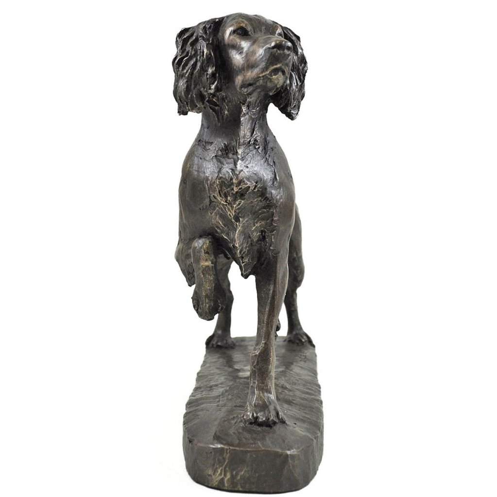 Springer Spaniel Standing Dog Figure Cold Cast Bronze By David Geenty