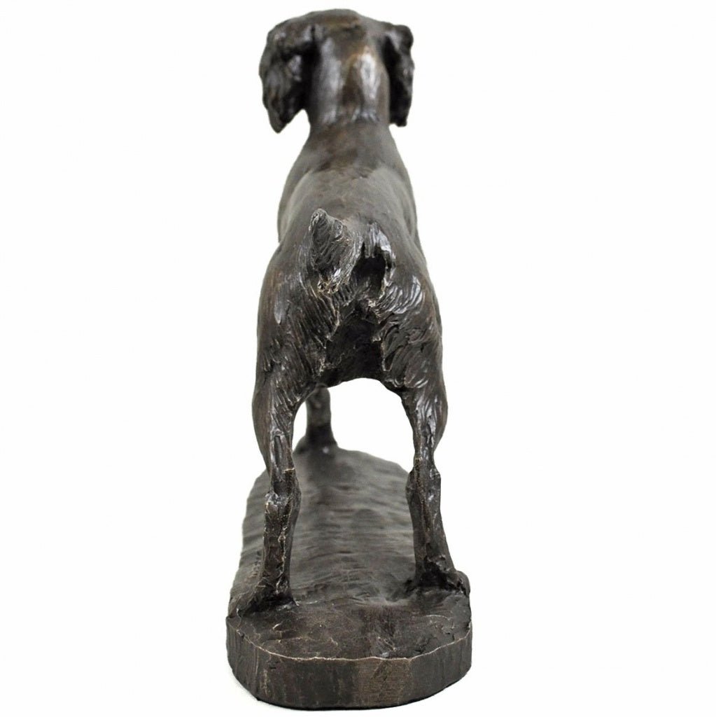 Springer Spaniel Standing Dog Figure Cold Cast Bronze By David Geenty