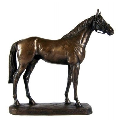 Horse Figure By David Geenty Signed Cold Cast Bronze Epsom Dandy