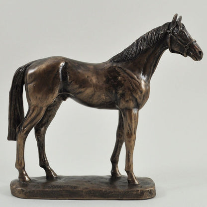 Horse Figure By David Geenty Signed Cold Cast Bronze Epsom Dandy