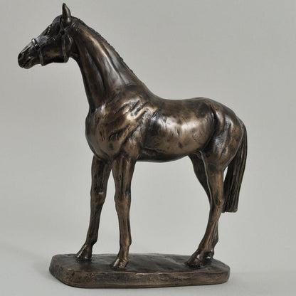 Horse Figure By David Geenty Signed Cold Cast Bronze Epsom Dandy