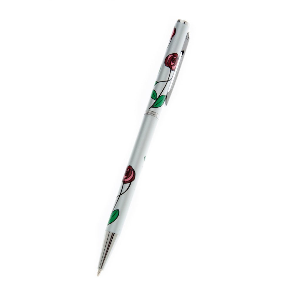 Pen and Bookmark Set Mackintosh 3 Red Roses in Presentation Box - Present Days