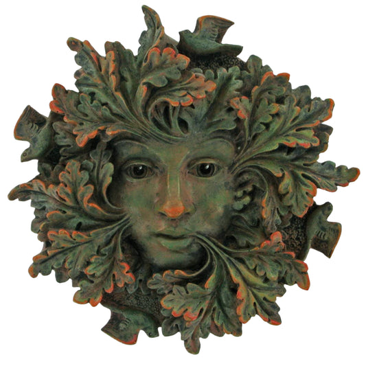 Green Spirit Greenman Face Decorative Wall Plaque