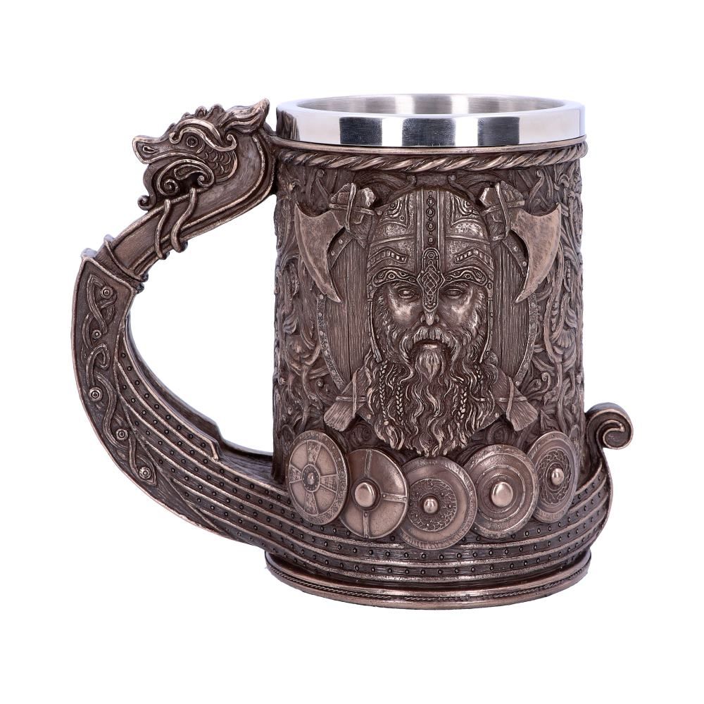 Viking Tankard Drakkar Dragon Boat With Lining