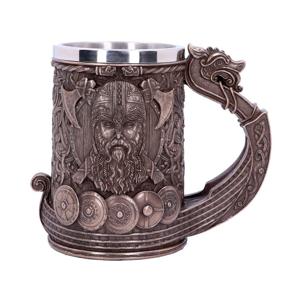 Viking Tankard Drakkar Dragon Boat With Lining