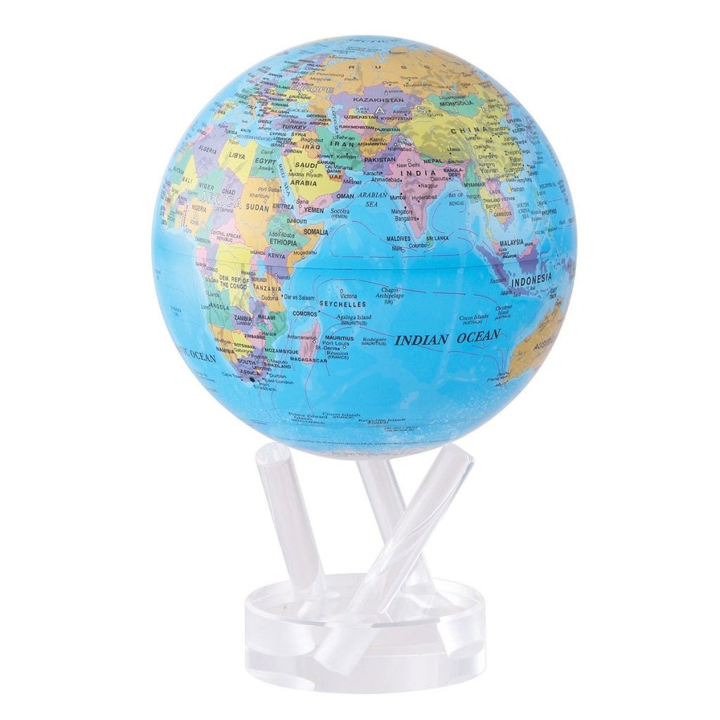 MOVA Blue with Political Map 4.5" Globe