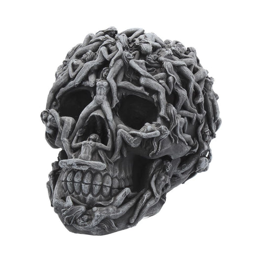 Hell's Desire Skull Figurine In Grey