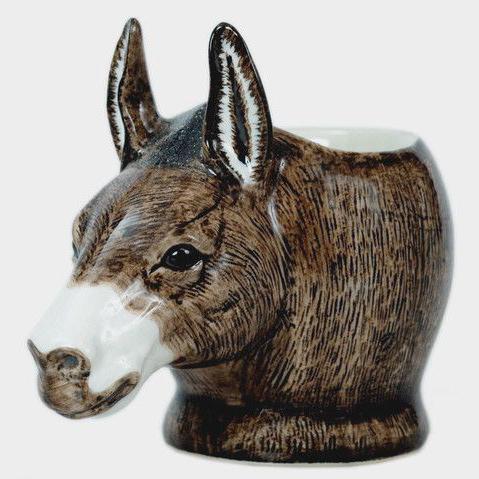Brown Donkey Face Egg Cup