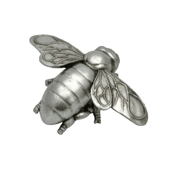Silver Bee Hanging Or Free Standing Ornament 20 cm