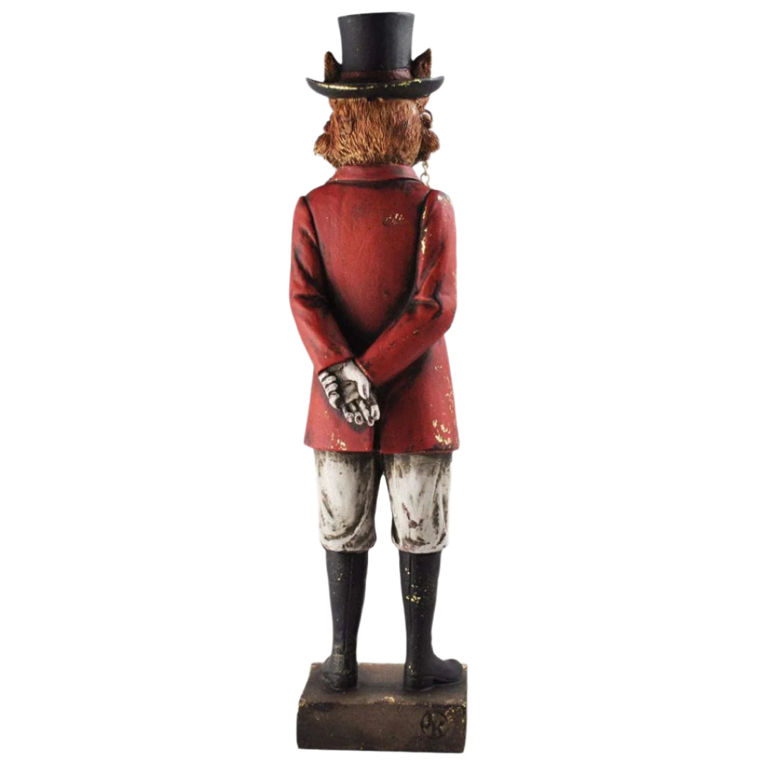 Dapper Fox Statue Novelty Hunting Fox Gentleman Figure Dapper Animal Range