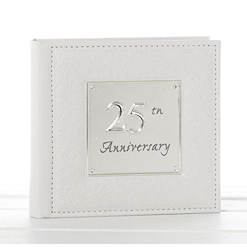 25th Silver Wedding Anniversary Deluxe Photo Album For 6x4 Photos