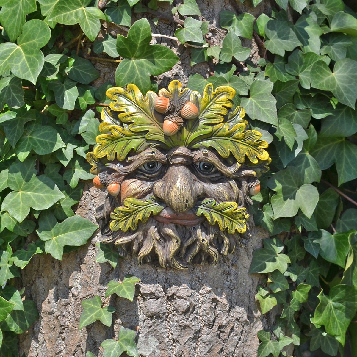 Tree Ent Face Wall Plaque Trunkcorn Garden, Greenman - Present Days