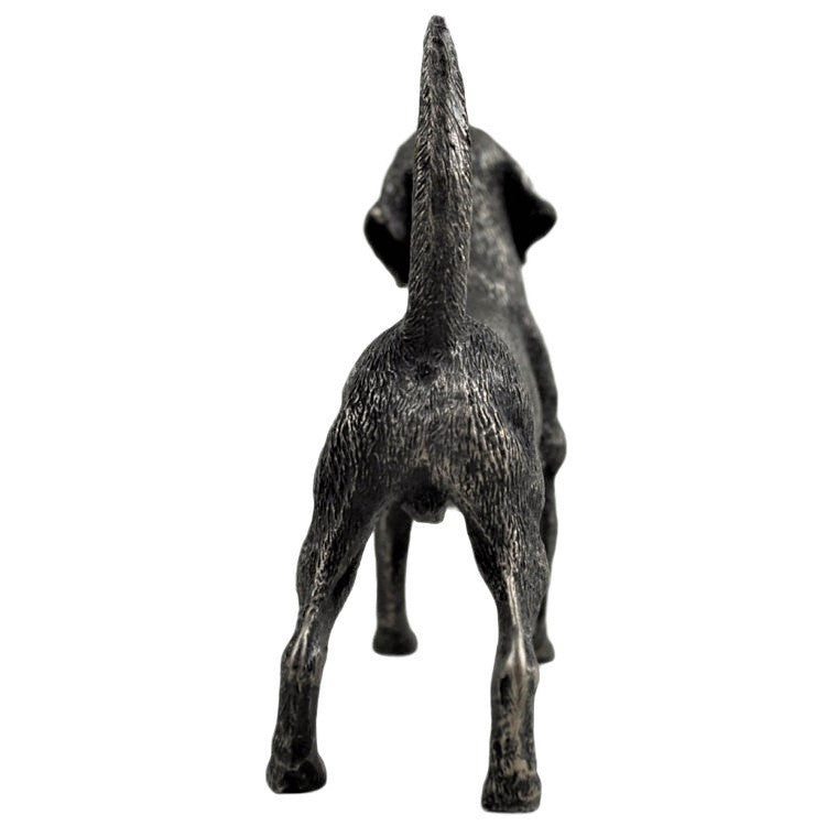 Beagle Dog Figure In Cold Cast Bronze
