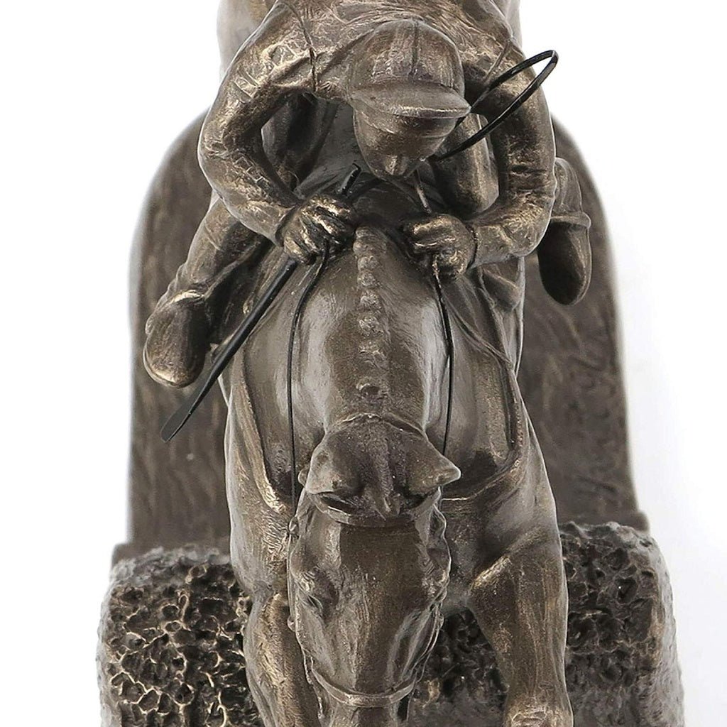 Horse Steeple Chaser With Rider By Harriet Glen Cold Cast Bronze