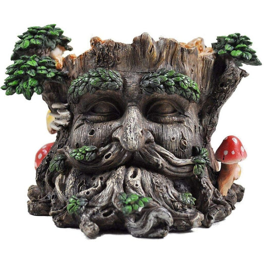 Tree Ent Face Plant Pot Holder Greenman Face Decorative Woodland Planter