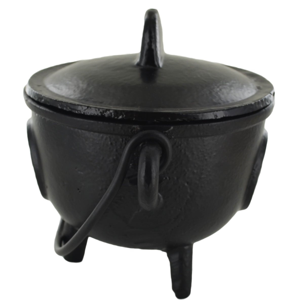 Cast Iron Cauldron Pentagram Design With Removable Lid