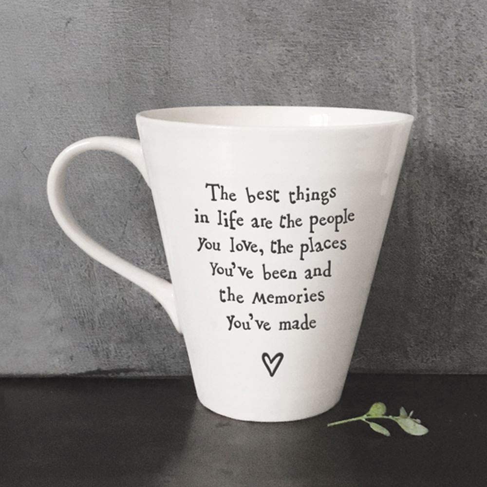 East of India Porcelain Memories Mug The Best Things In Life