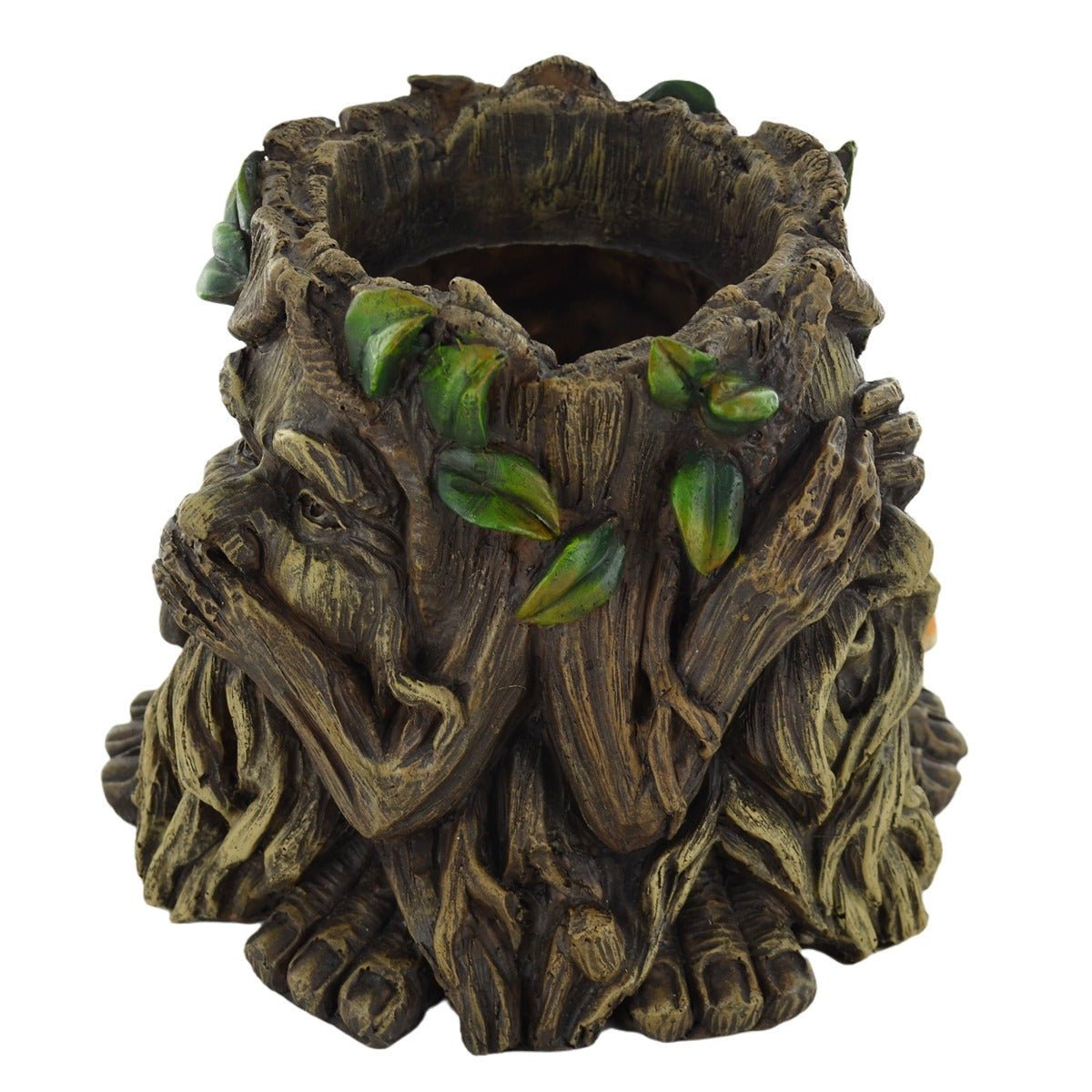 Tree Ent Plant Pot Holder Hear No, See No, Speak No Evil Decorative Planter