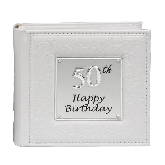 50th Happy Birthday Deluxe Photo Album For 6x4 Photos