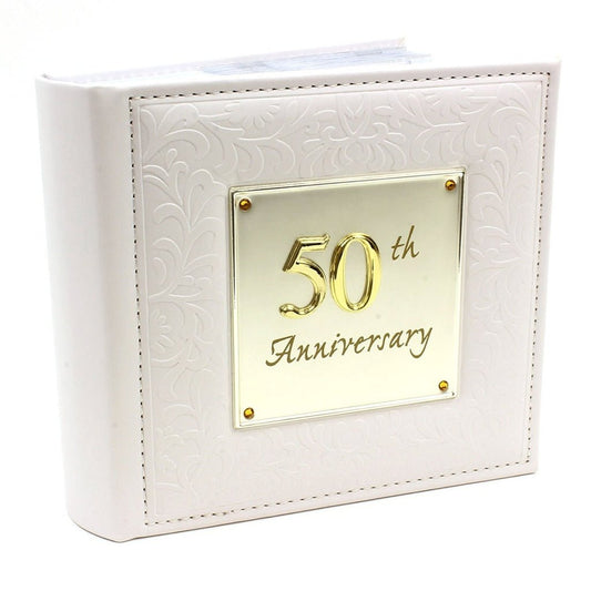 50th Wedding Anniversary Deluxe Photo Album For 6x4 Photos