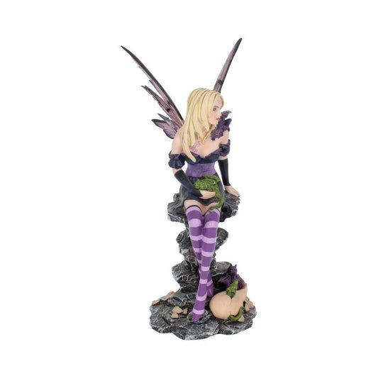 Amethyst and Hatchlings Purple Fairy and Baby Dragon Figurine