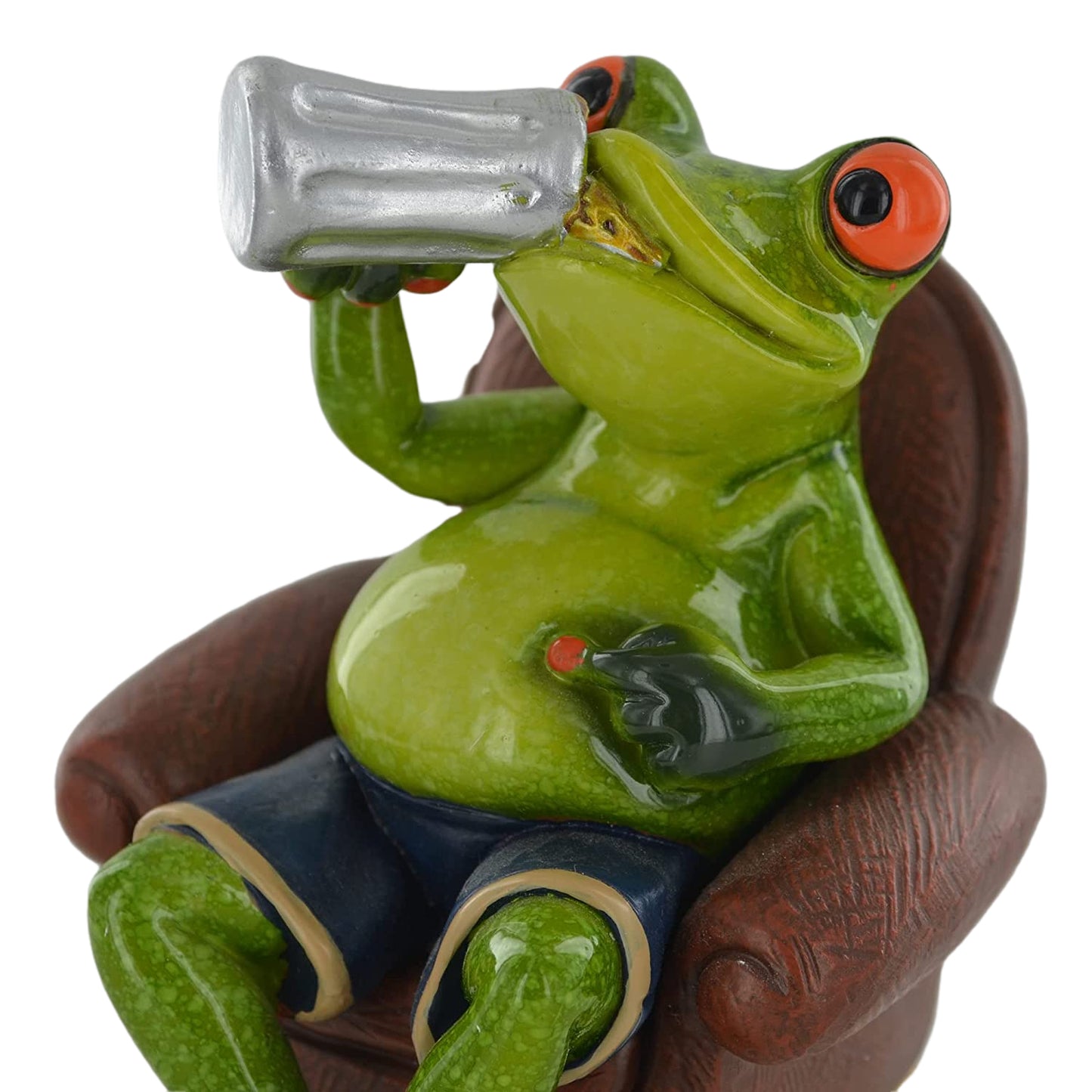 Comical Frogs Beer Time Small Resin Figurine - Present Days