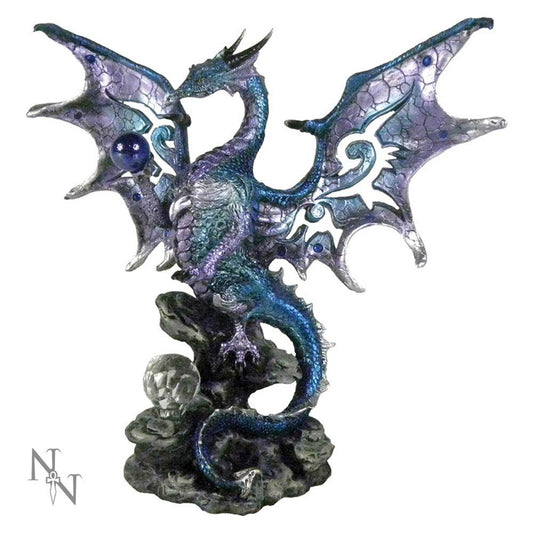 Blue Dragon Protector Metallic Dragon Ornament By Nemesis Now