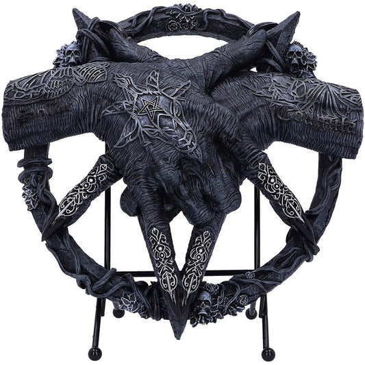 Hold of Baphomet Hand Plaque With Stand By Nemesis Now